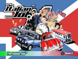 Italian Job title screen for Playstation